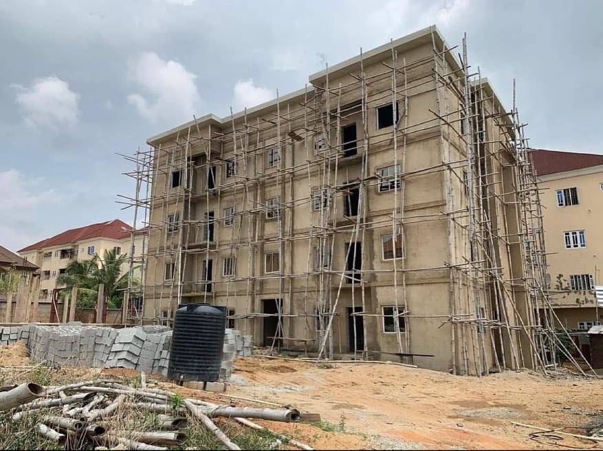 Mindfire Homes apartment block under construction in Wuye, Abuja